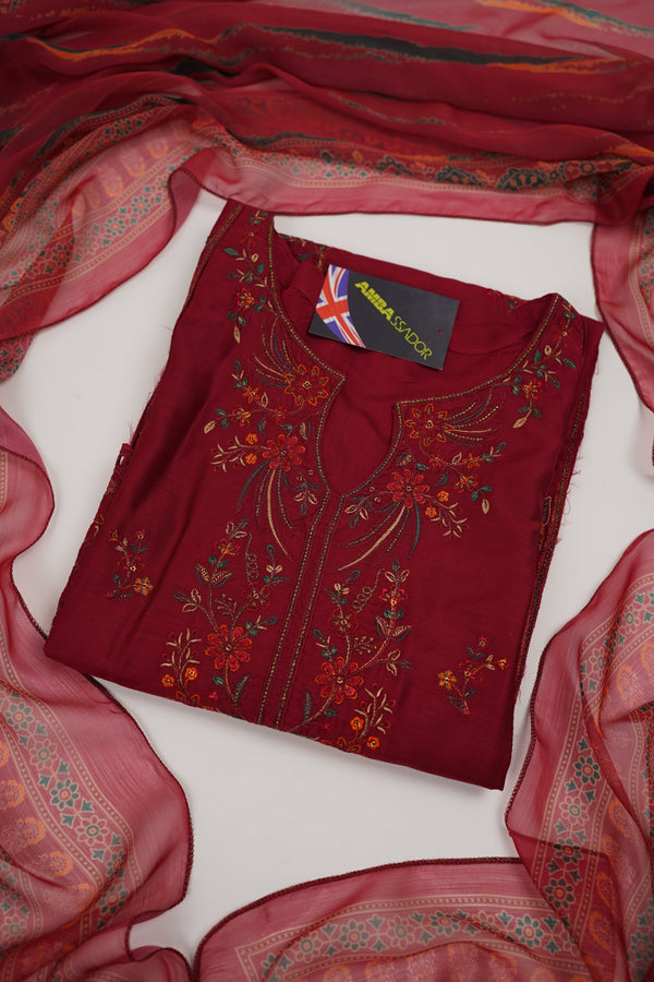 Bin Saeed Originals - Embroidered  Outfit with Dupatta - Ready to Wear